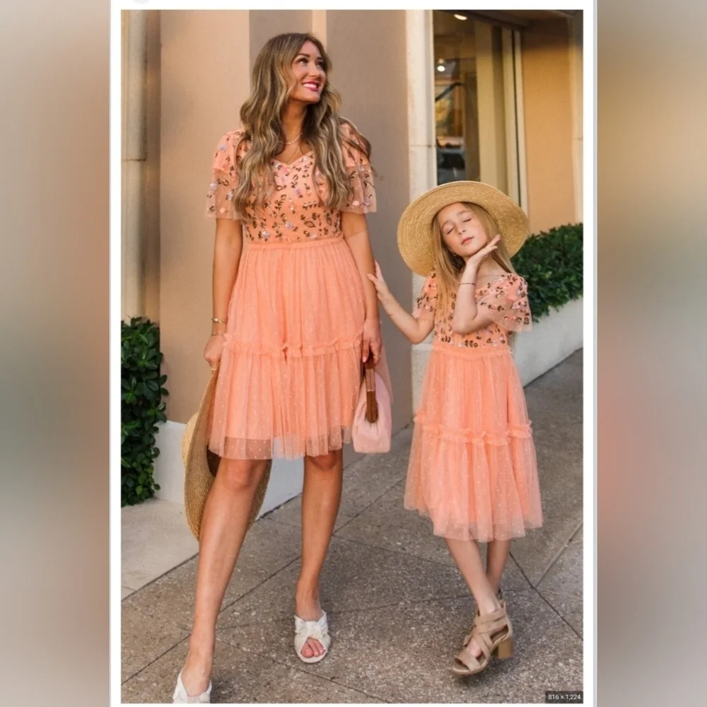 Ivy City Co. Milan Sequin Dress In Sorbet. New Girl Sz 12-18 Months Easter